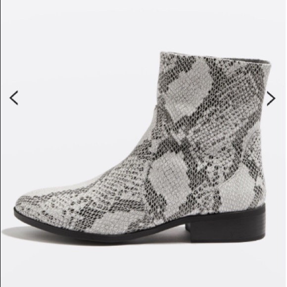 Topshop Klaus snake printed ankle bootie sz 37/6.5 - Picture 2 of 8